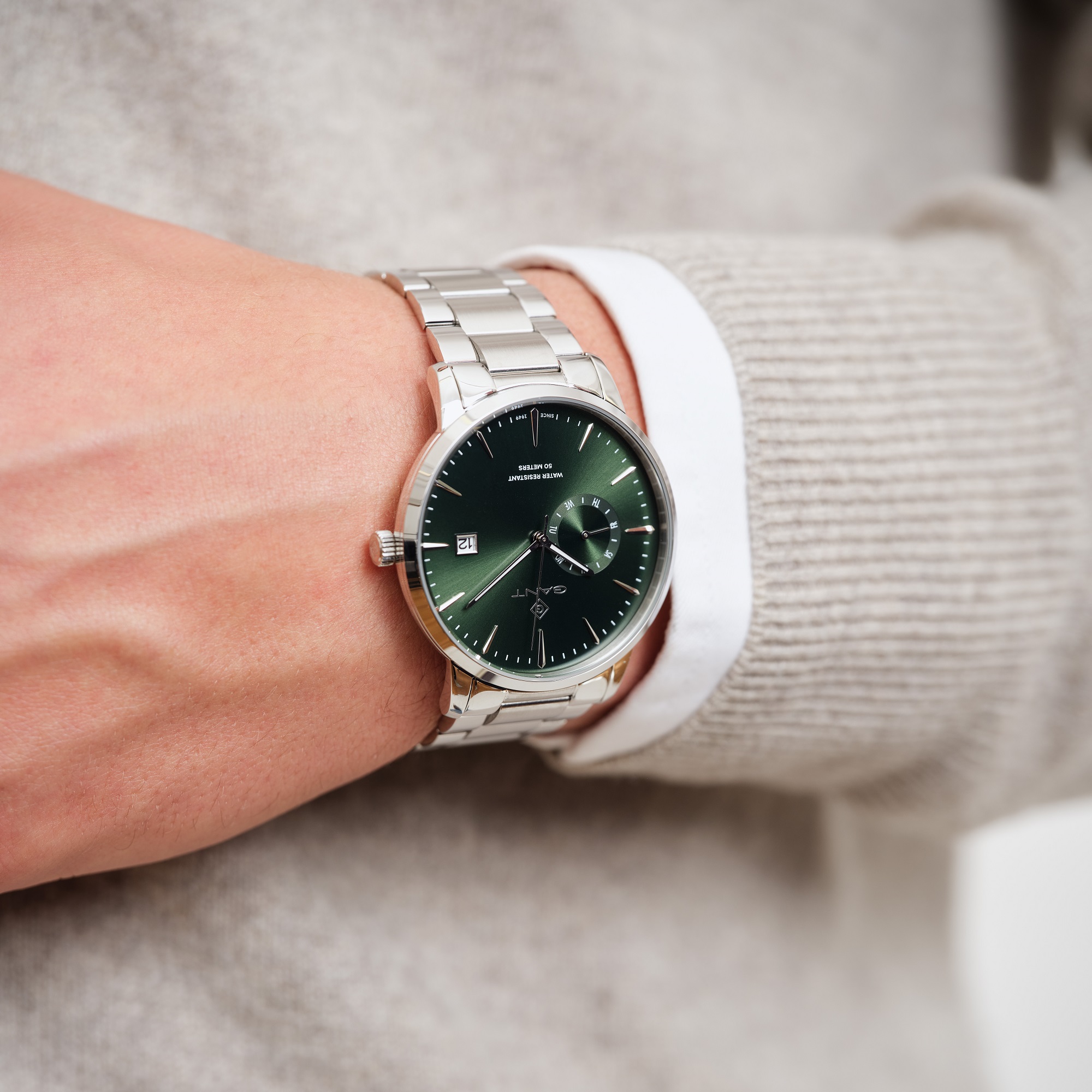 GANT East Hill 43mm Silver Stainless Steel Bracelet G165019 - 