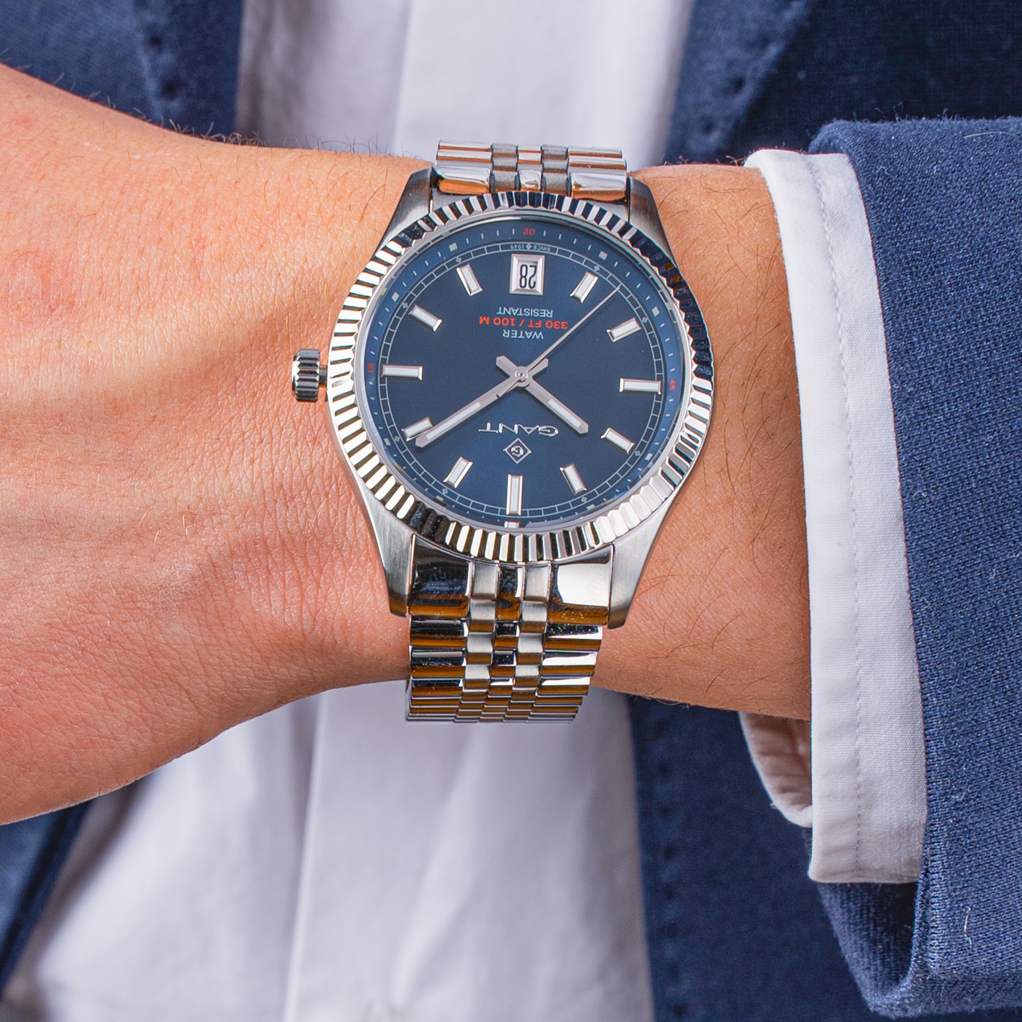 GANT Sussex Blue Dial 43.5mm Silver Stainless Steel Bracelet G166003 - 3