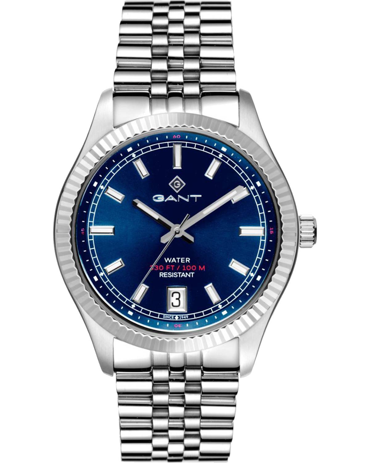 GANT Sussex Blue Dial 43.5mm Silver Stainless Steel Bracelet G166003 - 1