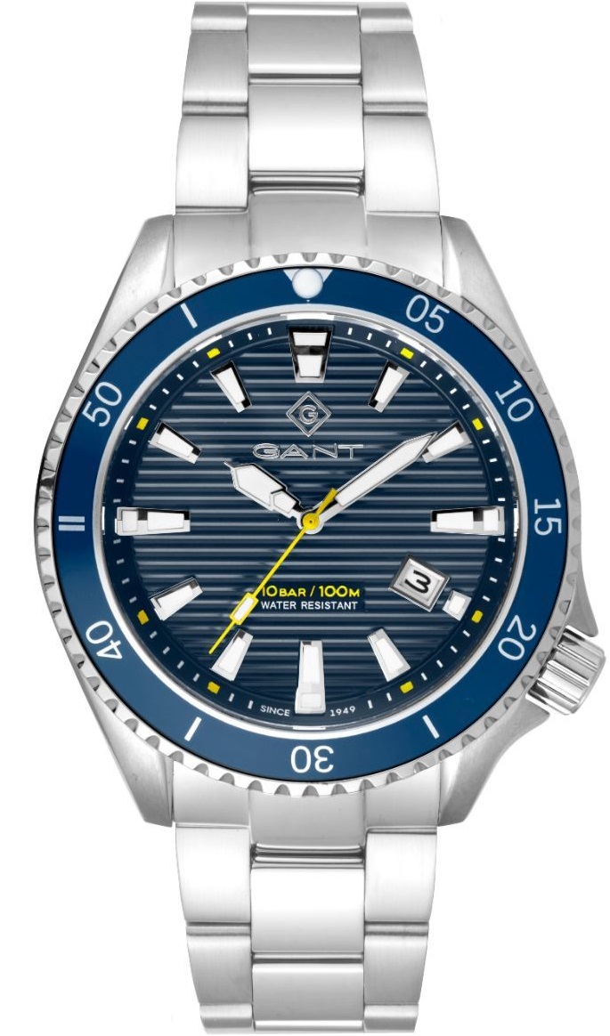 GANT Waterville 45mm Silver Stainless Steel Bracelet G174002 - 