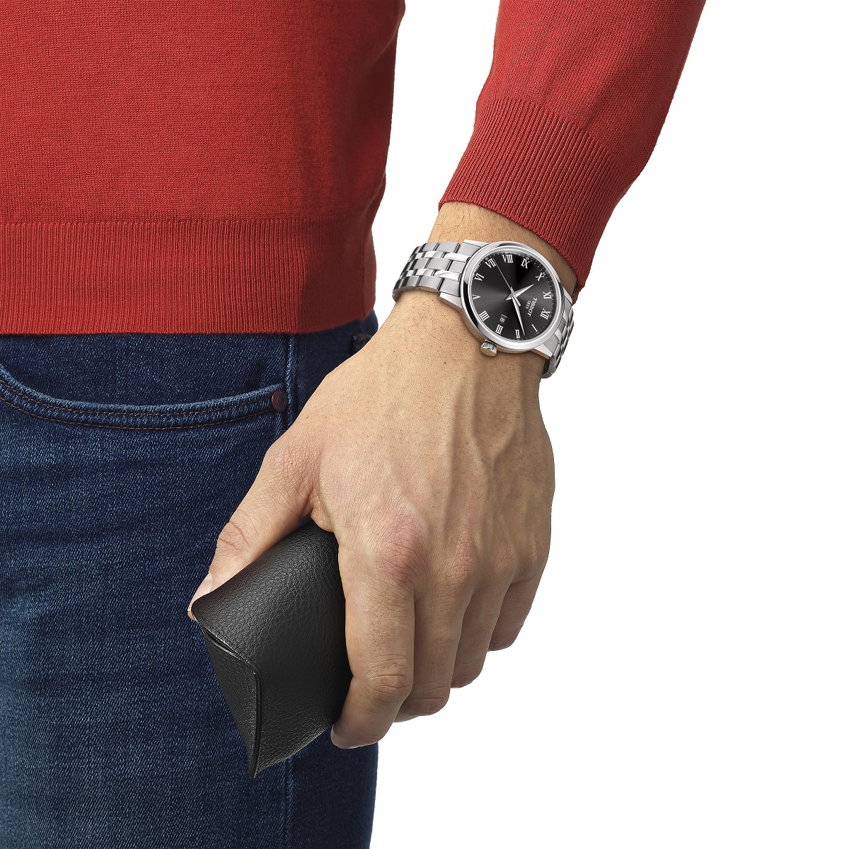 TISSOT Classic Dream Black Dial 42mm Silver Stainless Steel Bracelet T129.410.11.053.00 - 4