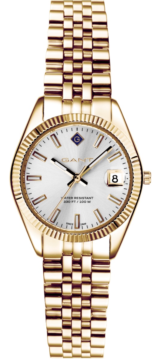 GANT Sussex Mini Silver Dial 28mm Gold Stainless Steel Bracelet G181003 - 