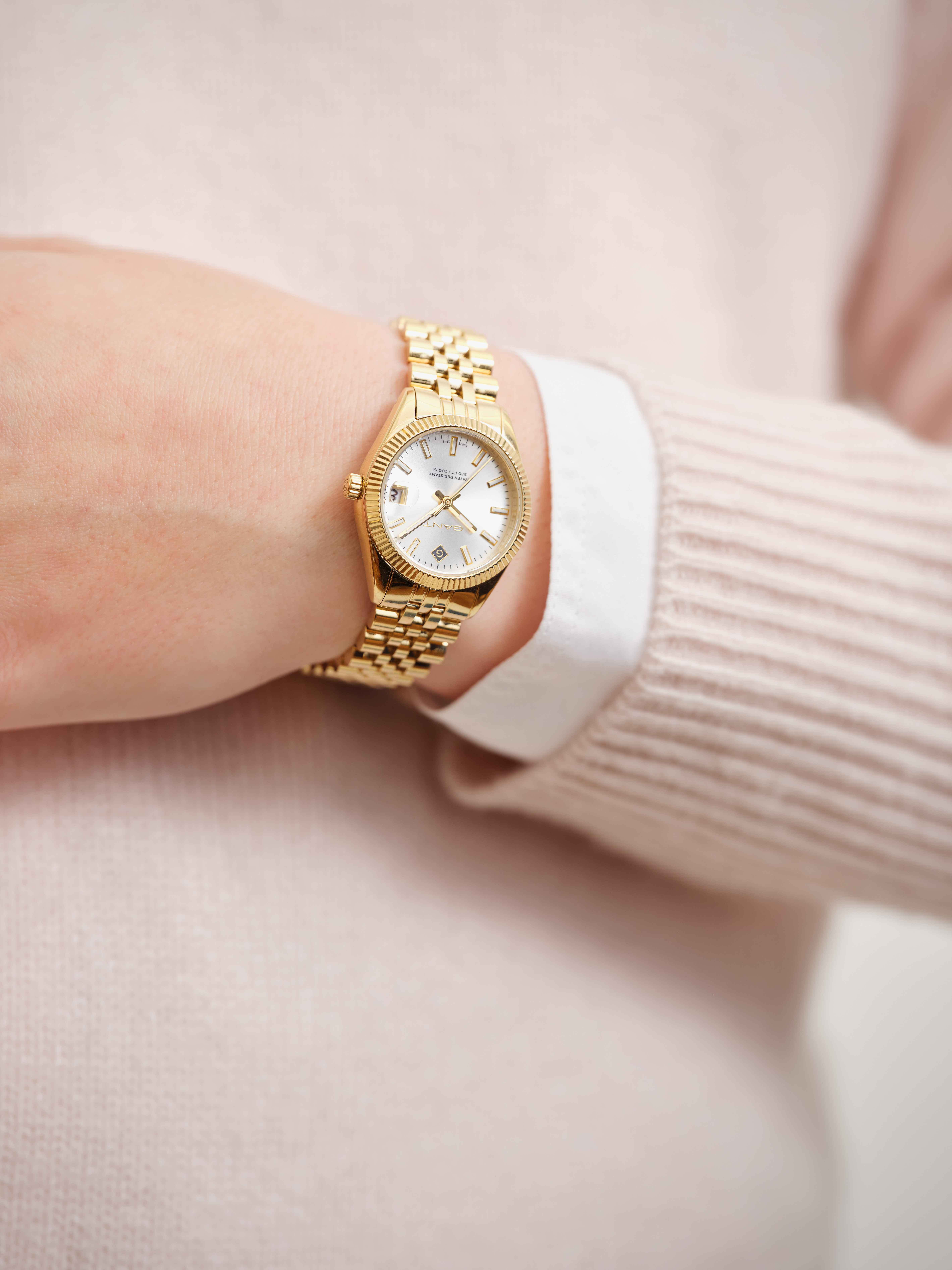 GANT Sussex Mini Silver Dial 28mm Gold Stainless Steel Bracelet G181003 - 