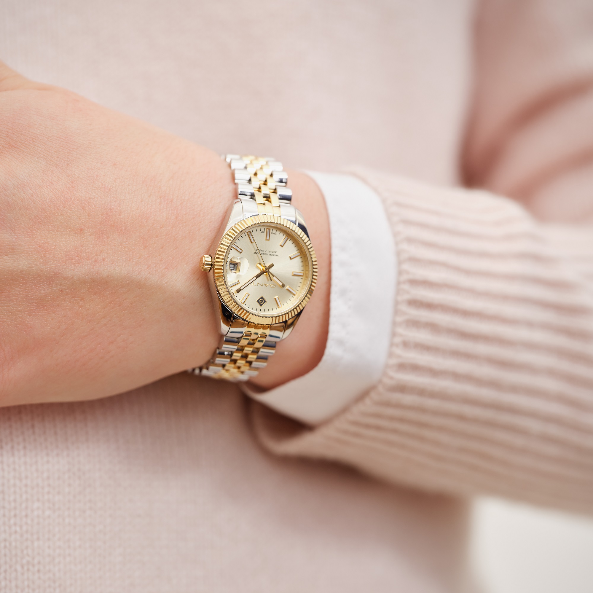 GANT Sussex Mini Gold Dial 28mm Two Tone Gold Stainless Steel Bracelet G181011 - 