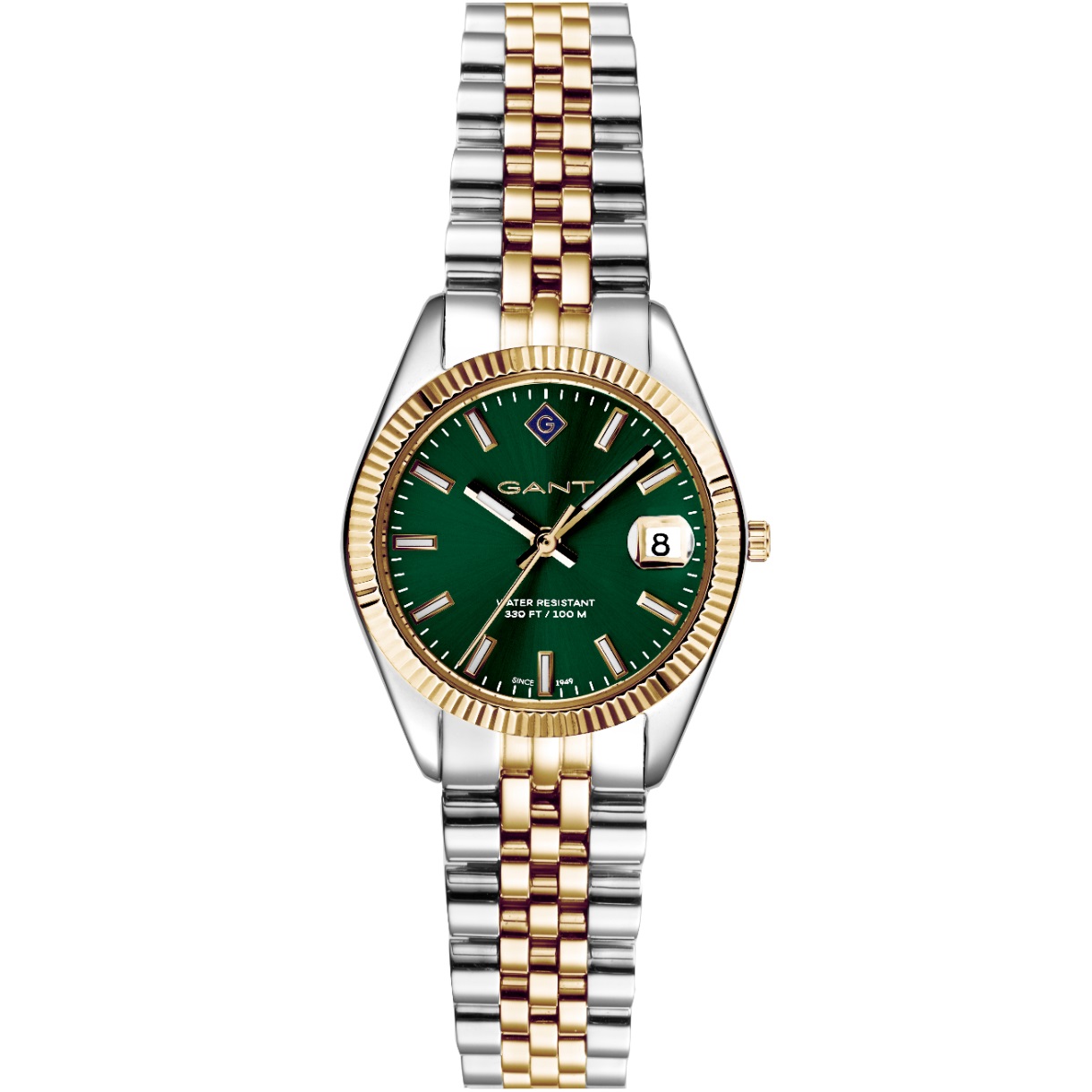 GANT Sussex Mini Green Dial 28mm Two Tone Gold Stainless Steel Bracelet G181013 - 