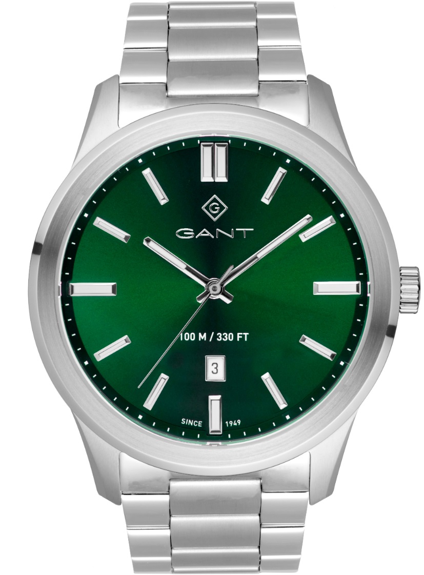 GANT Bridgeton Green Dial 43mm Silver Stainless Steel Bracelet G182004 - 