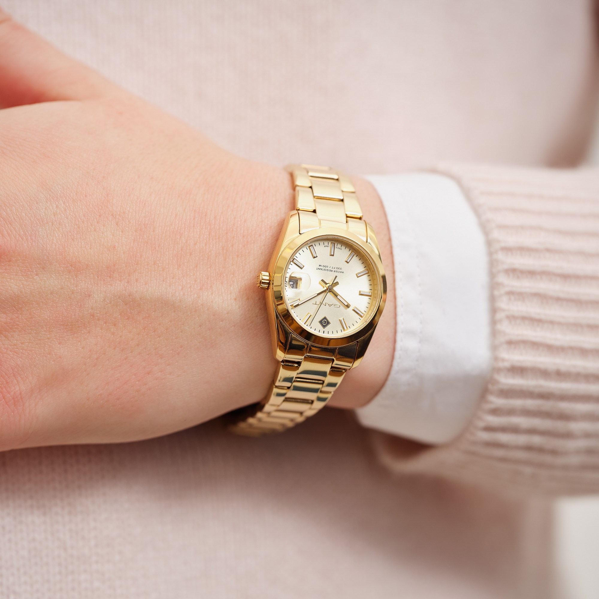 GANT Everett Mini Gold Dial 28mm Gold Stainless Steel Bracelet G186006 - 