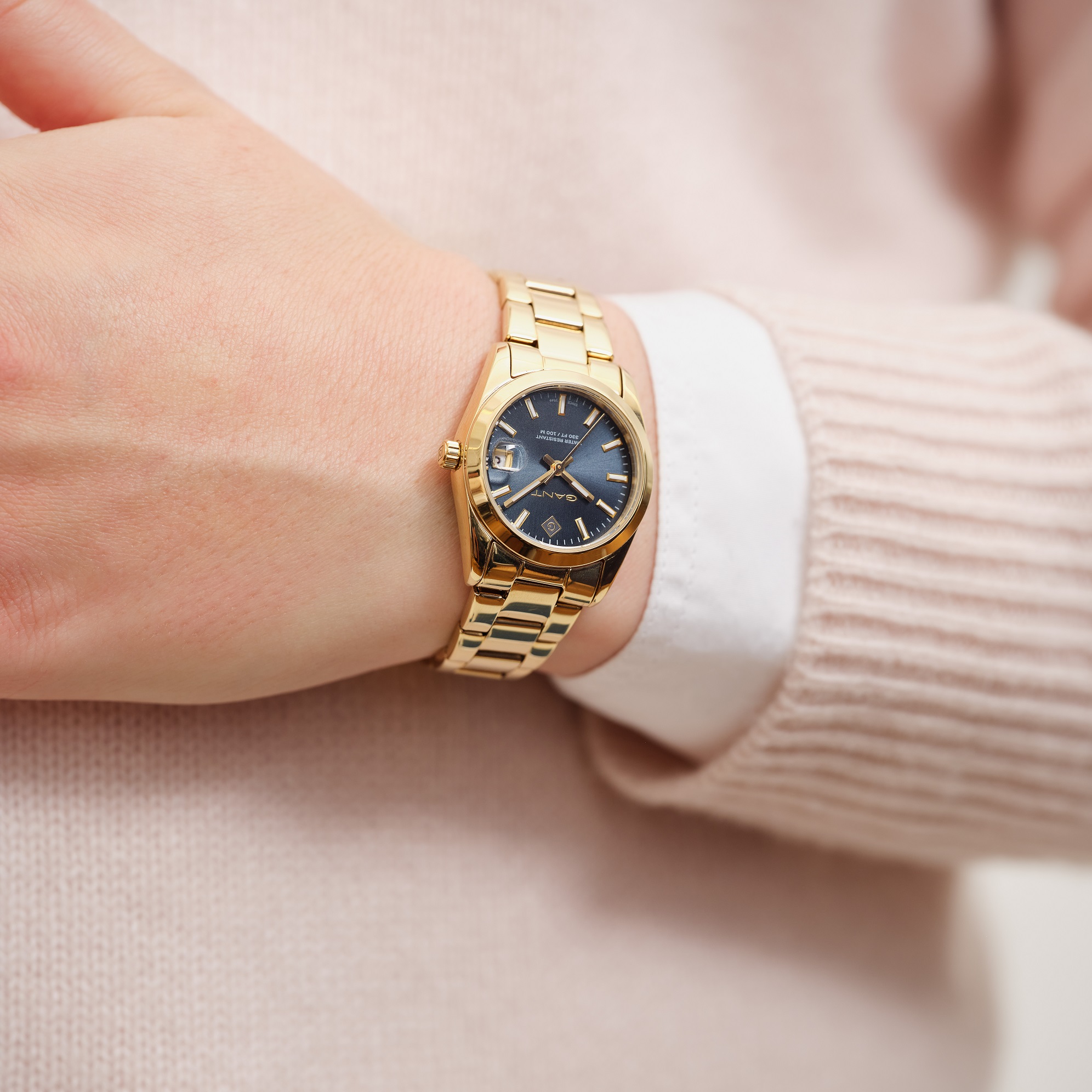 GANT Everett Mini Blue Dial 28mm Gold Stainless Steel Bracelet G186009 - 