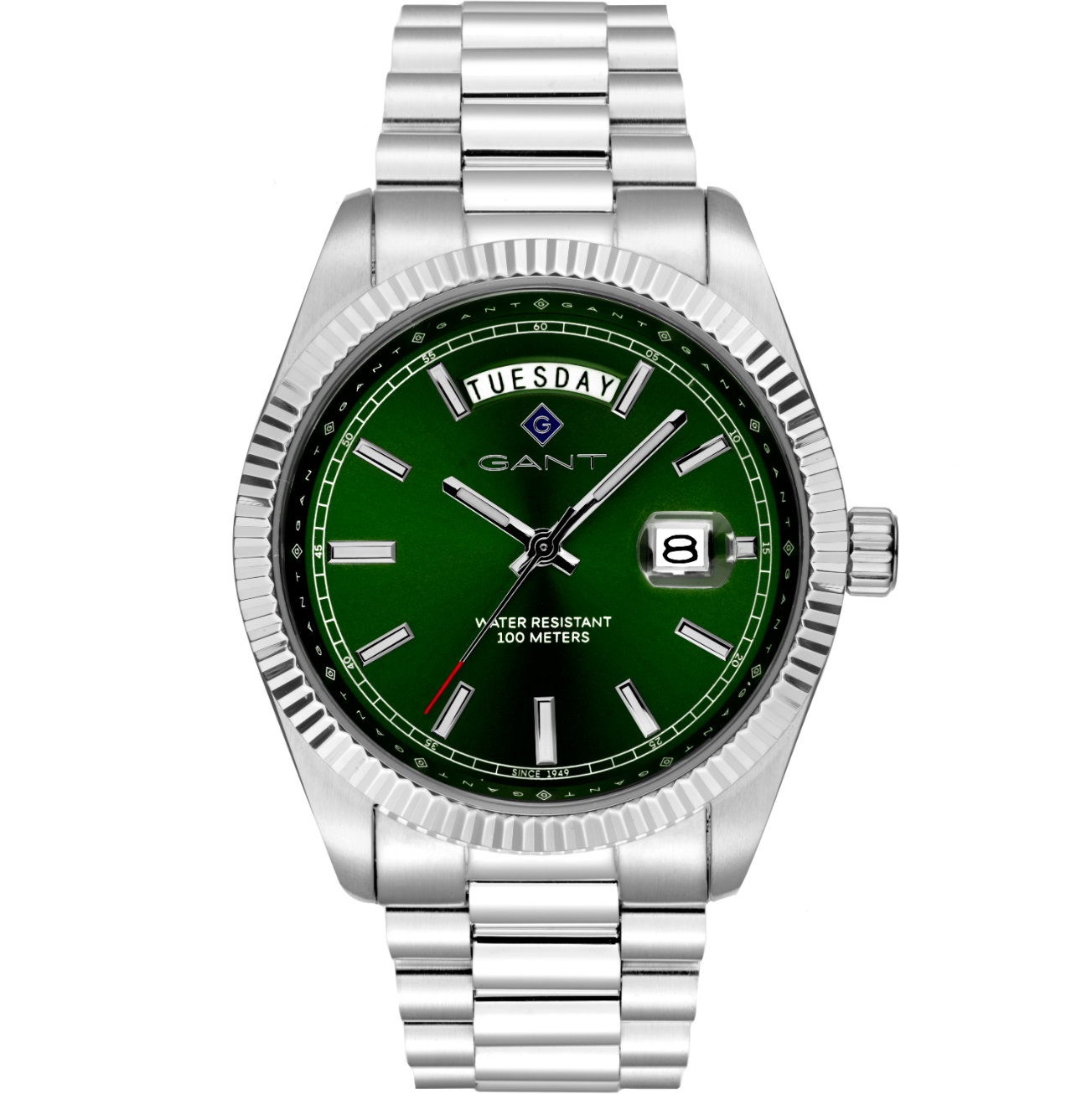 GANT Fairfax Green Dial 41mm Silver Stainless Steel Bracelet G189003 - 