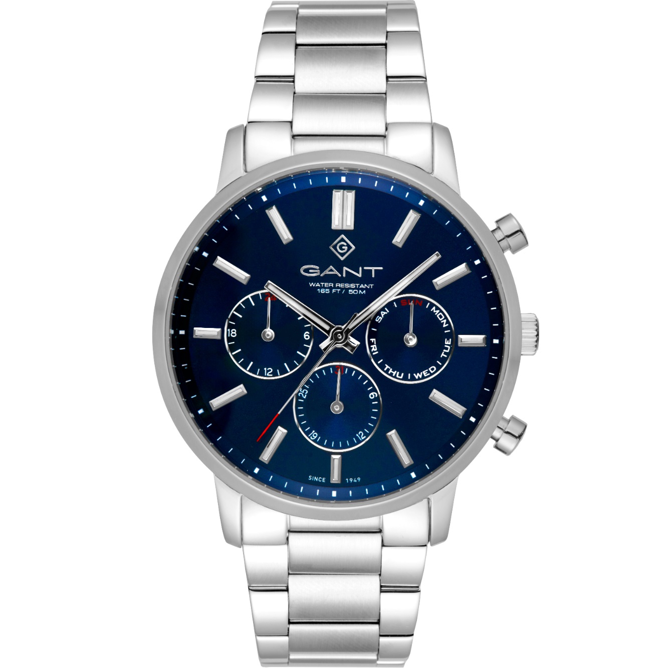GANT East Hill Multifunction Blue Dial 42.5mm Silver Stainless Steel Bracelet G191002 - 