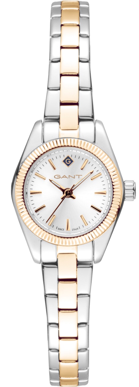GANT Fairhaven Mini Silver Dial 22mm Two Tone Gold Stainless Steel Bracelet G194002 - 