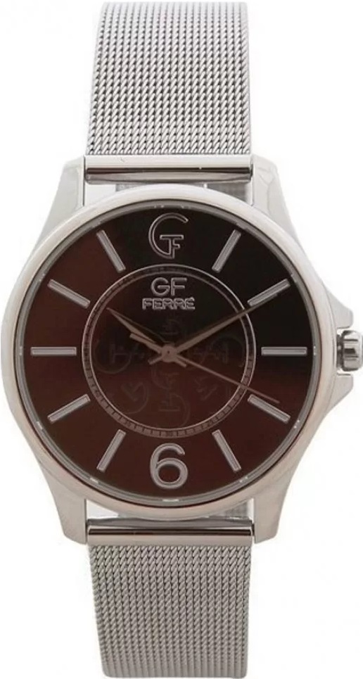 GF FERRE 38mm Silver Stainless Steel Mesh Bracelet GFBK2609 - 