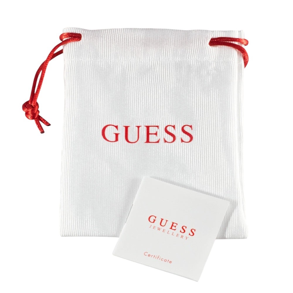 GUESS Jewellery Tiny Pearly Earrings Gold Plated Stainless Steel with Zircon Stones and Pearls JUBE05521JWYGT/U - 