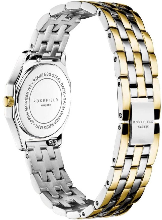 ROSEFIELD Gemme White Dial 21.5x27.5mm Gold & Silver Stainless Steel Bracelet GWSSS-G03 - 4