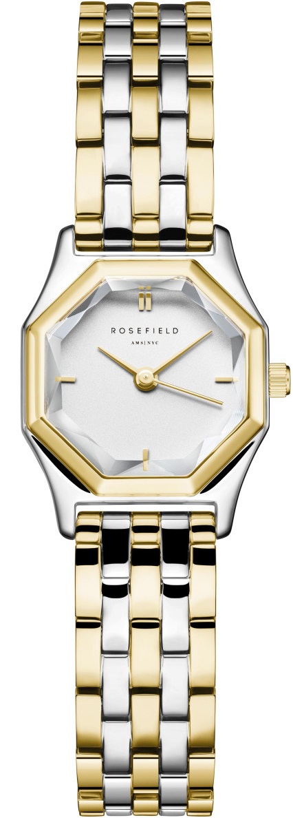 ROSEFIELD Gemme White Dial 21.5x27.5mm Gold & Silver Stainless Steel Bracelet GWSSS-G03 - 1