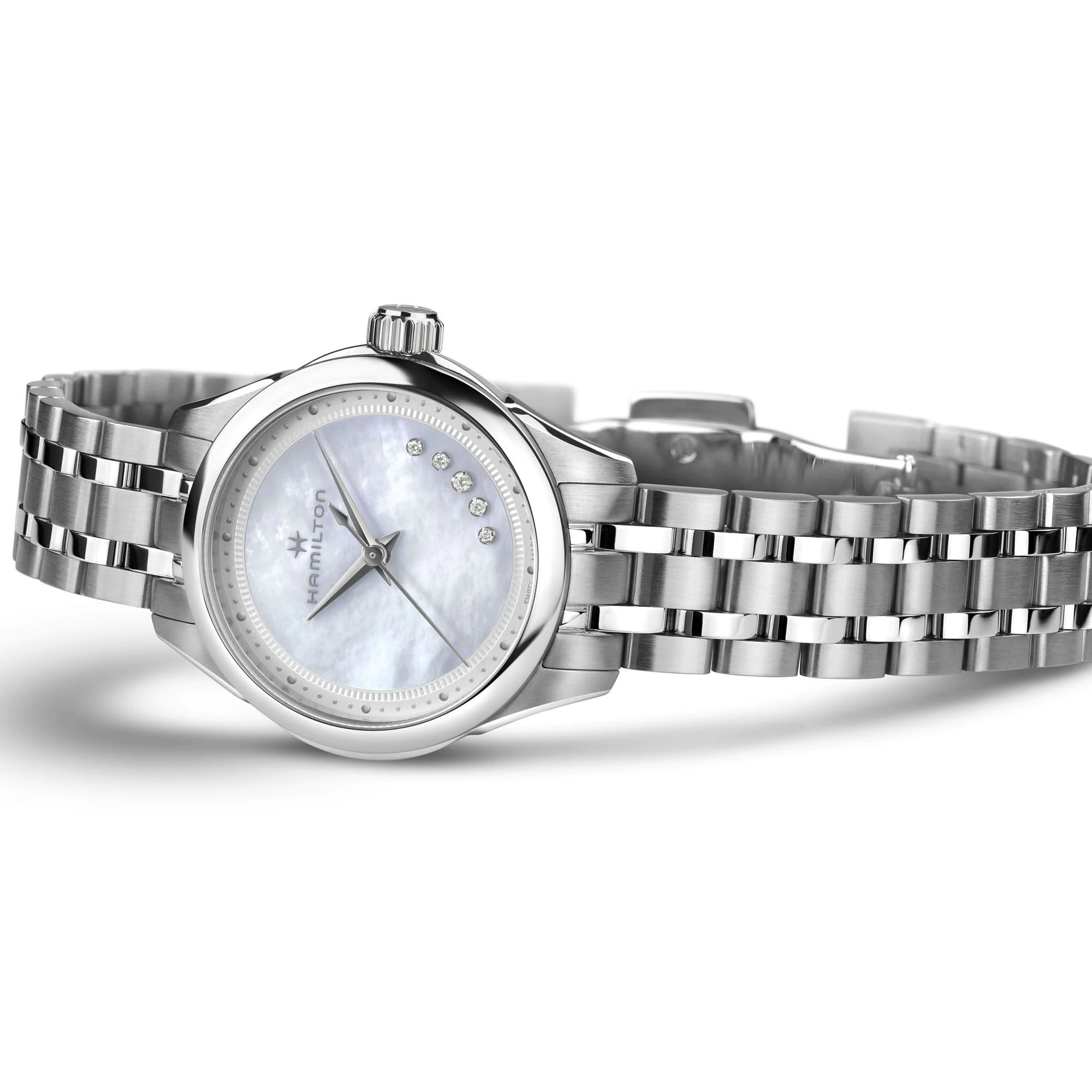 HAMILTON Jazzmaster Lady Diamonds Quartz 26mm Silver Stainless Steel Bracelet H32111190 - 3