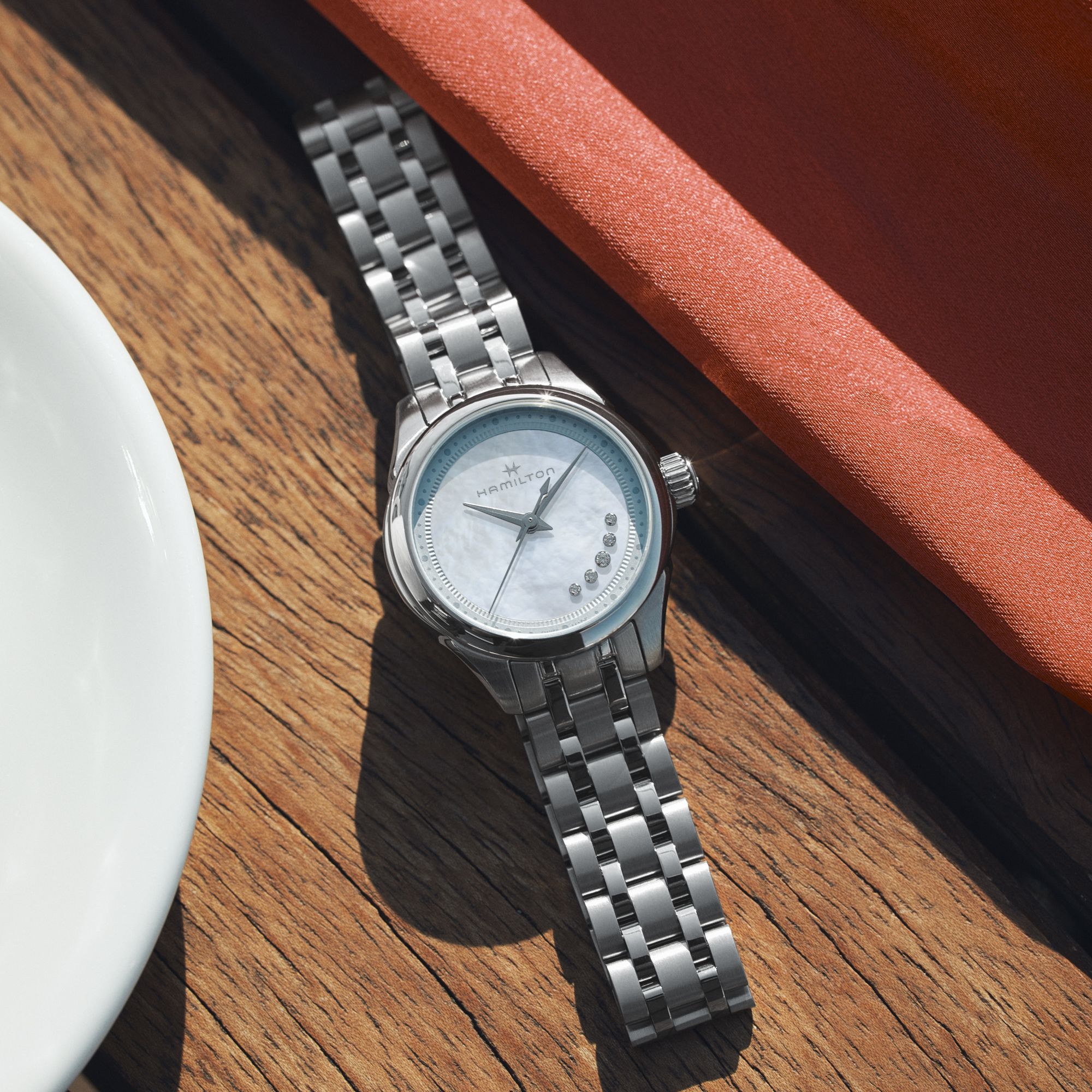 HAMILTON Jazzmaster Lady Diamonds Quartz 26mm Silver Stainless Steel Bracelet H32111190 - 4