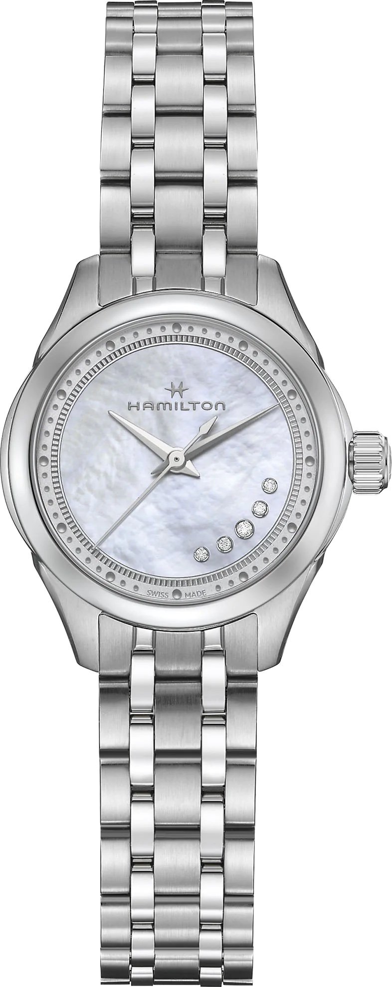 HAMILTON Jazzmaster Lady Diamonds Quartz 26mm Silver Stainless Steel Bracelet H32111190 - 