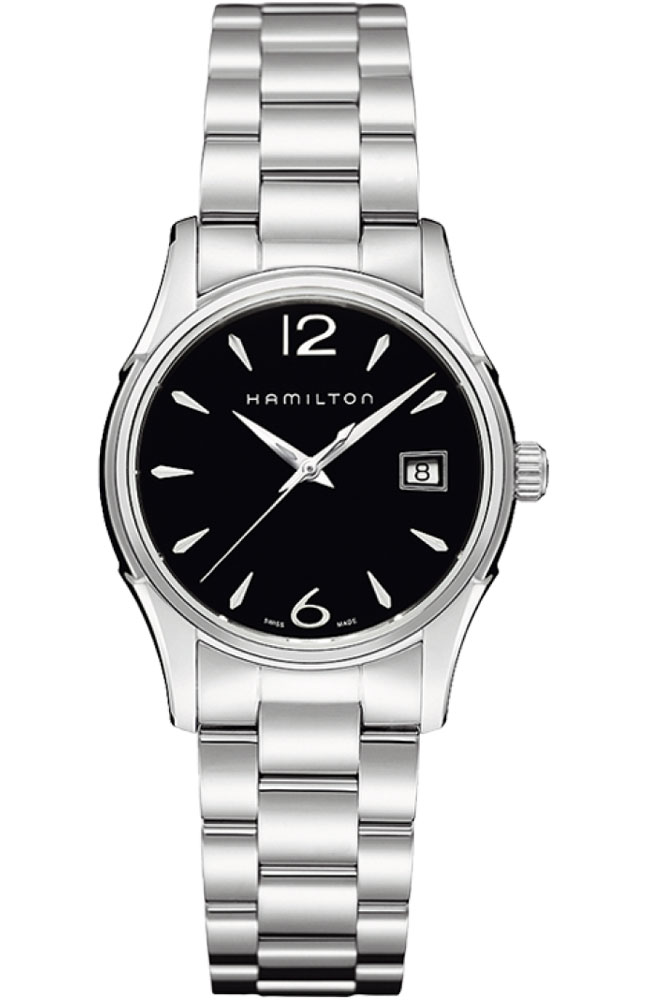 HAMILTON Jazzmaster Lady Quartz Black Dial 34mm Silver Stainless Steel Bracelet H32351135 - 