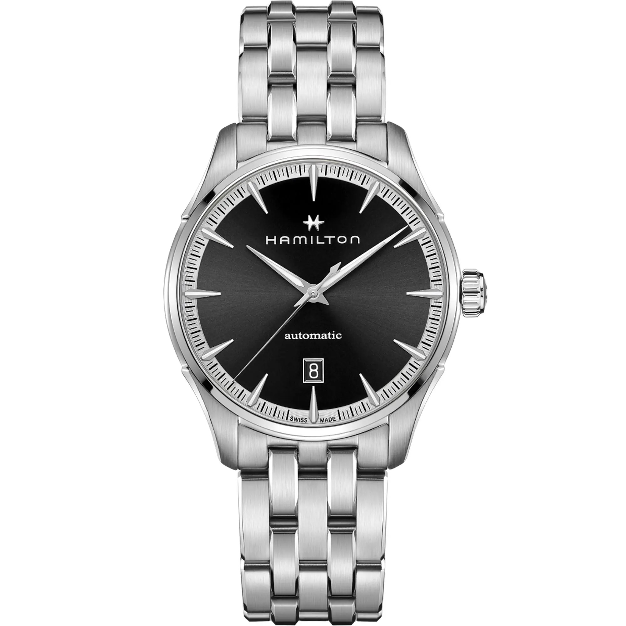 HAMILTON Jazzmaster Automatic Black Dial 40mm Silver Stainless Steel Bracelet H32475130 - 