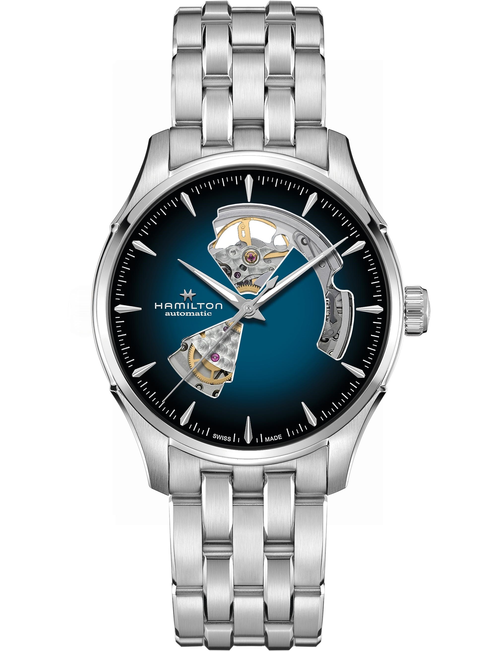 HAMILTON Jazzmaster Open Heart Auto Blue Dial 40mm Silver Stainless Steel Bracelet H32675140 - 