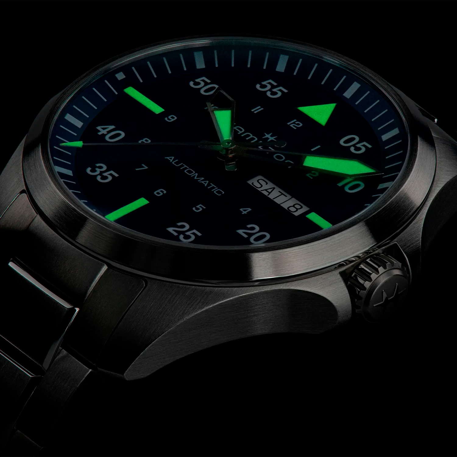 HAMILTON Khaki Aviation Pilot Day Date Auto Blue Dial 42mm Silver Stainless Steel Bracelet H64635140 - 5