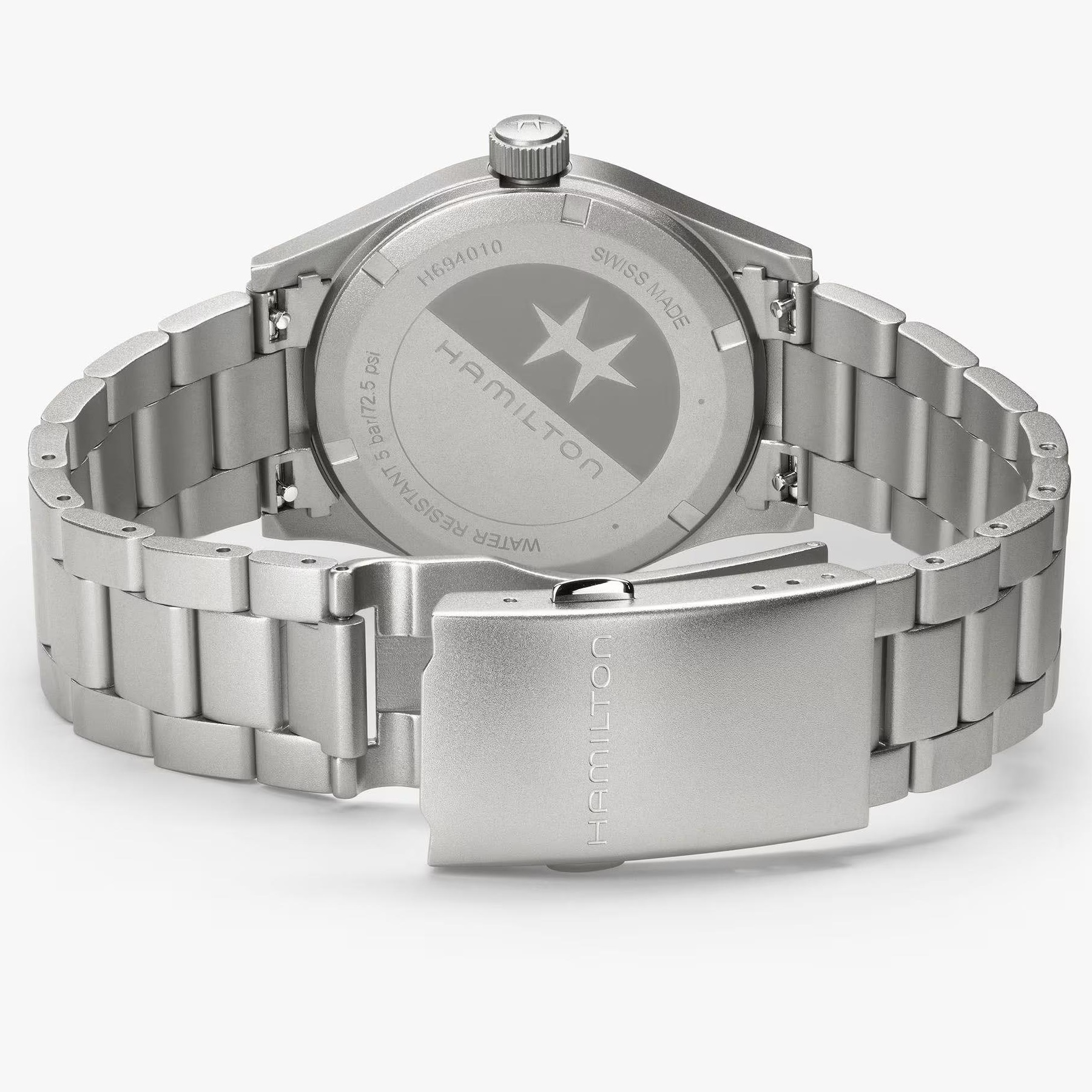 HAMILTON Khaki Field Quartz Green Dial 38mm Silver Stainless Steel Bracelet H69401160 - 5