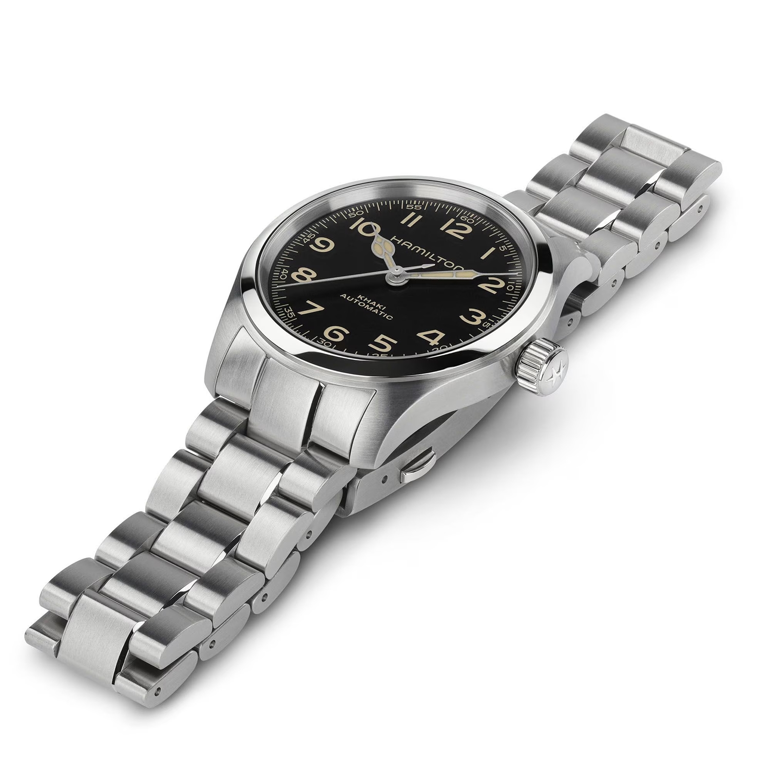 HAMILTON Khaki Field Murph Automatic Black Dial 38mm Silver Stainless Steel Bracelet H70405130 - 3