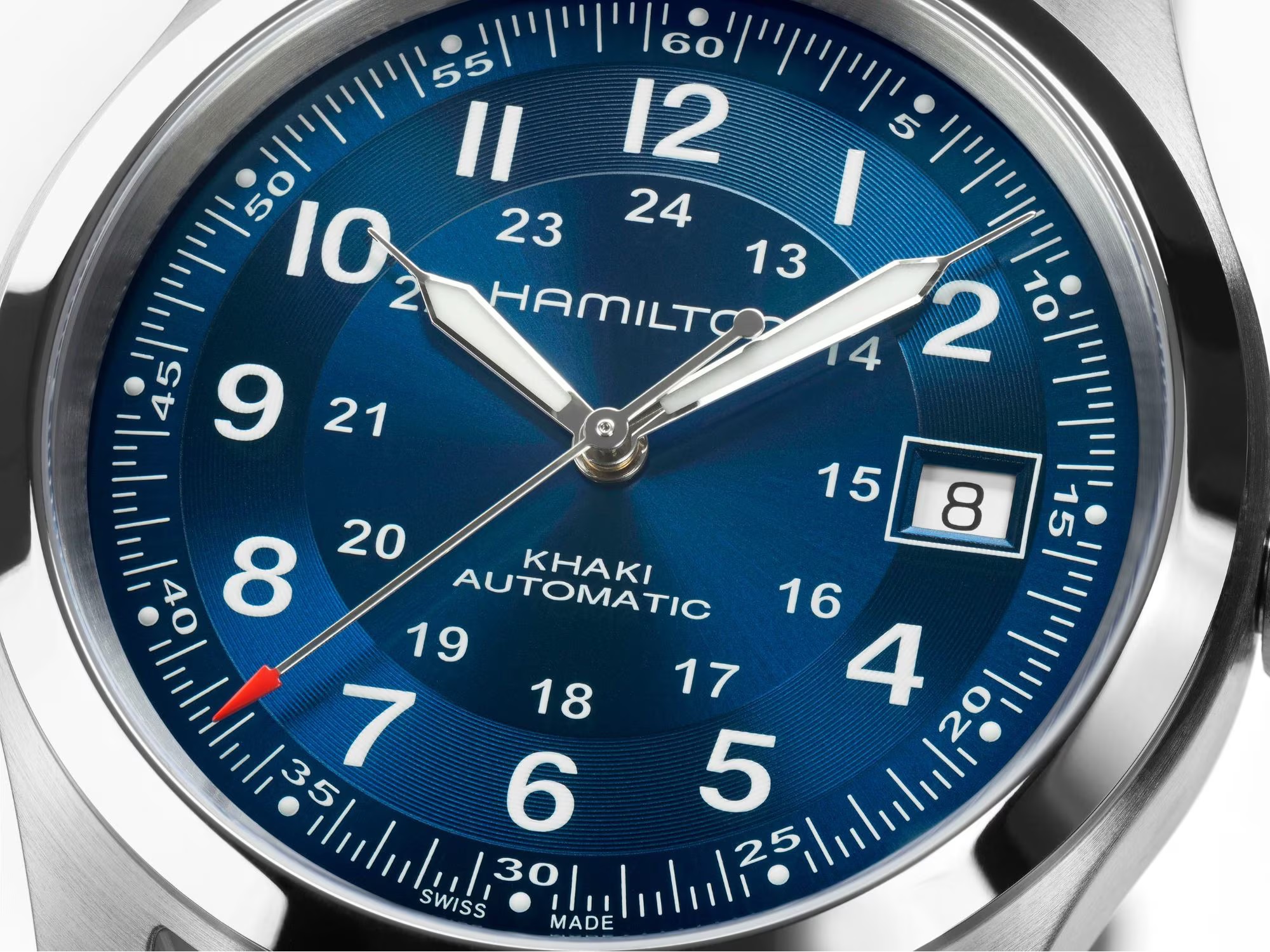 HAMILTON Khaki Field Automatic Blue Dial 38mm Silver Stainless Steel Bracelet H70455140 - 