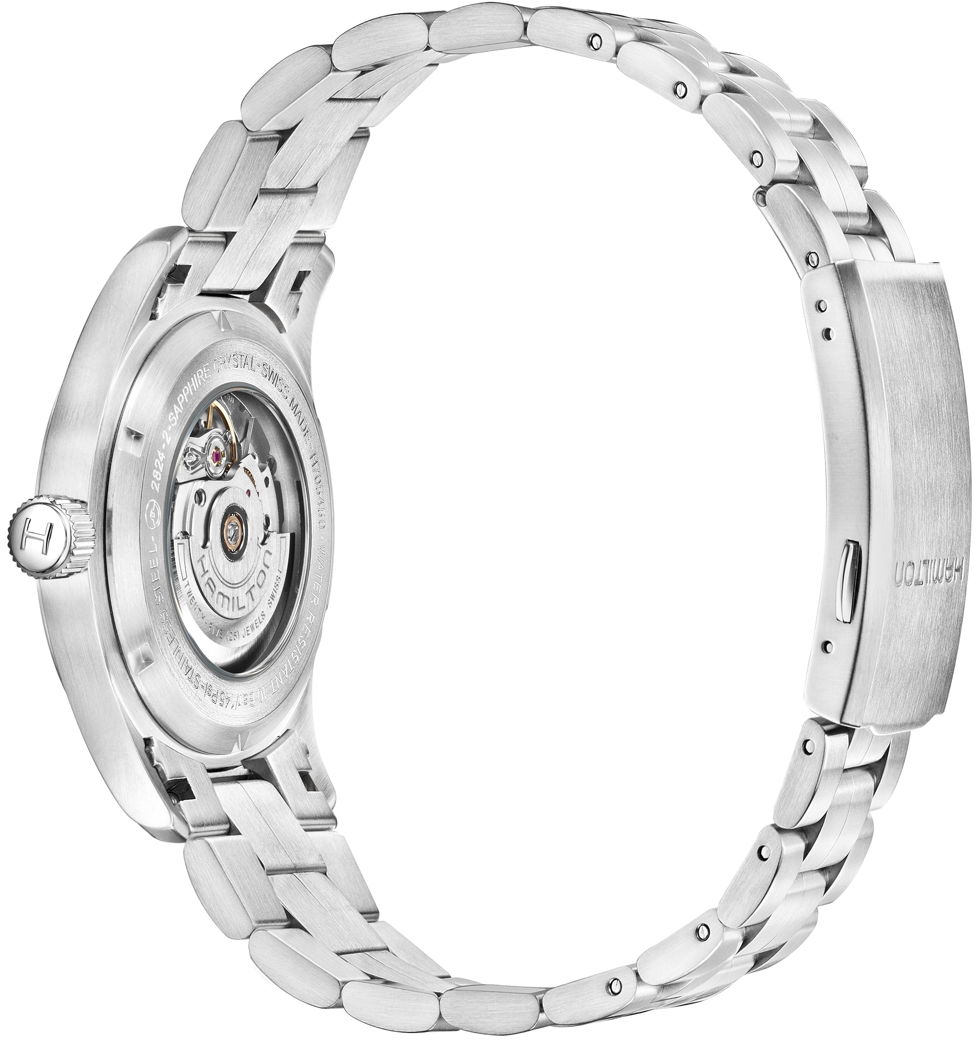 HAMILTON Khaki Field Auto Black Dial 42mm Silver Stainless Steel Bracelet H70515137 - 