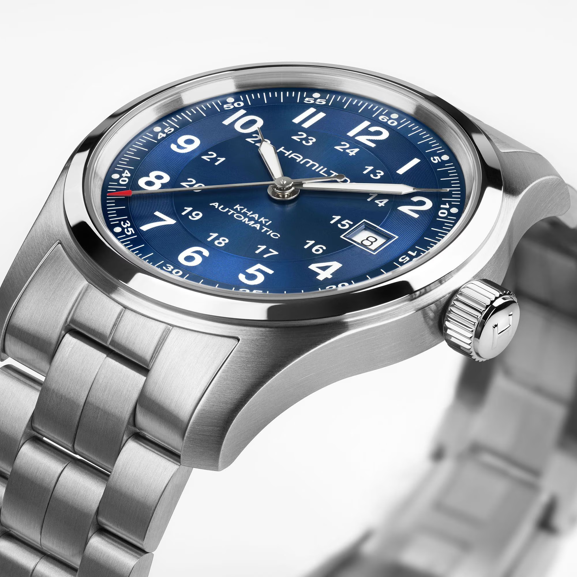 HAMILTON Khaki Field Automatic Blue Dial 42mm Silver Stainless Steel Bracelet H70605140 - 3