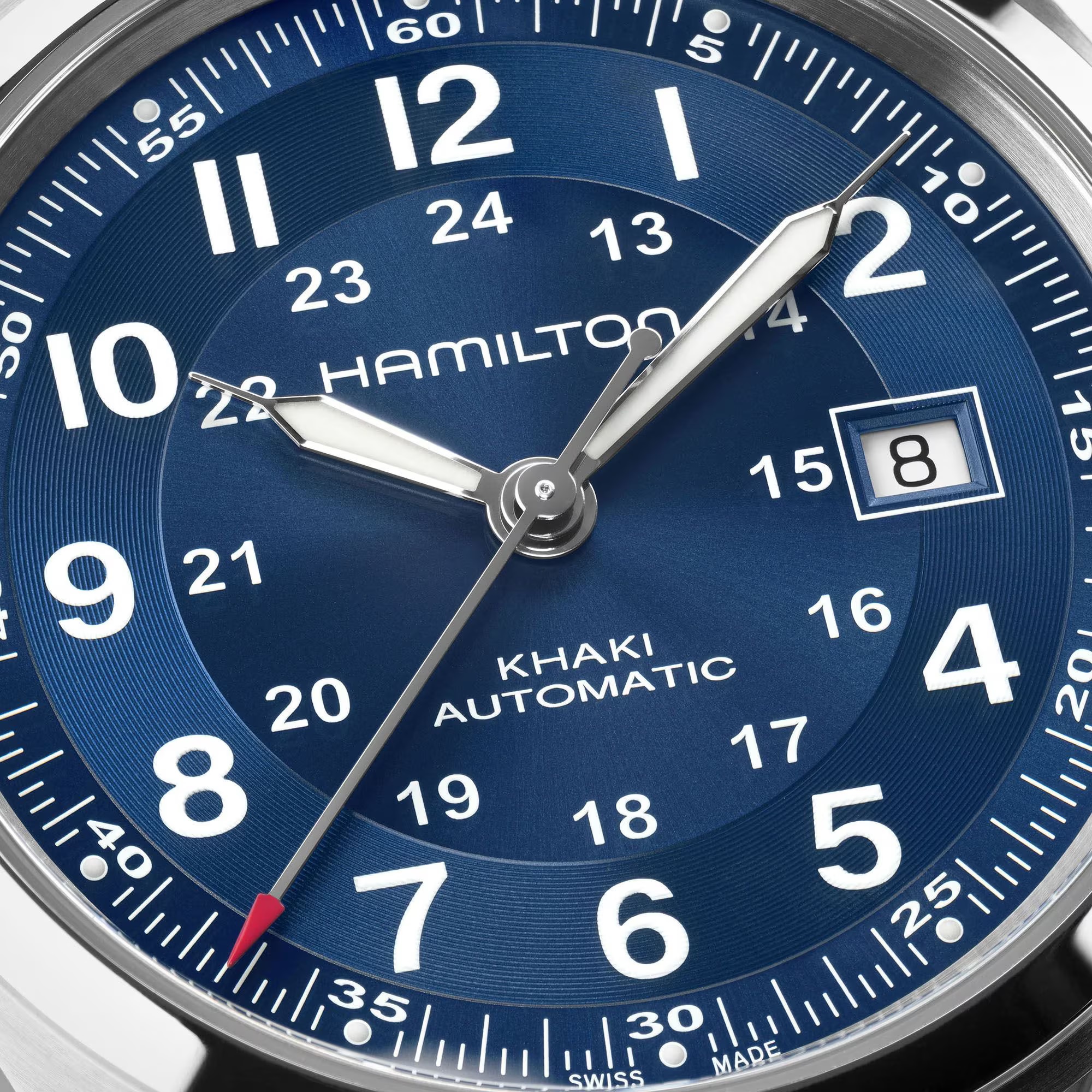 HAMILTON Khaki Field Automatic Blue Dial 42mm Silver Stainless Steel Bracelet H70605140 - 4