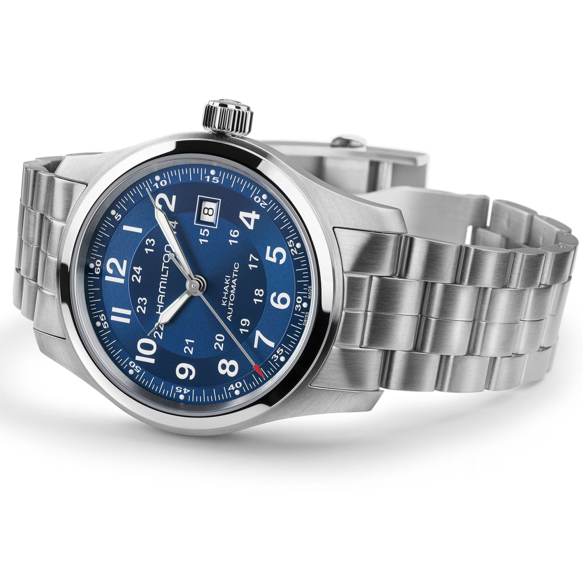 HAMILTON Khaki Field Automatic Blue Dial 42mm Silver Stainless Steel Bracelet H70605140 - 5