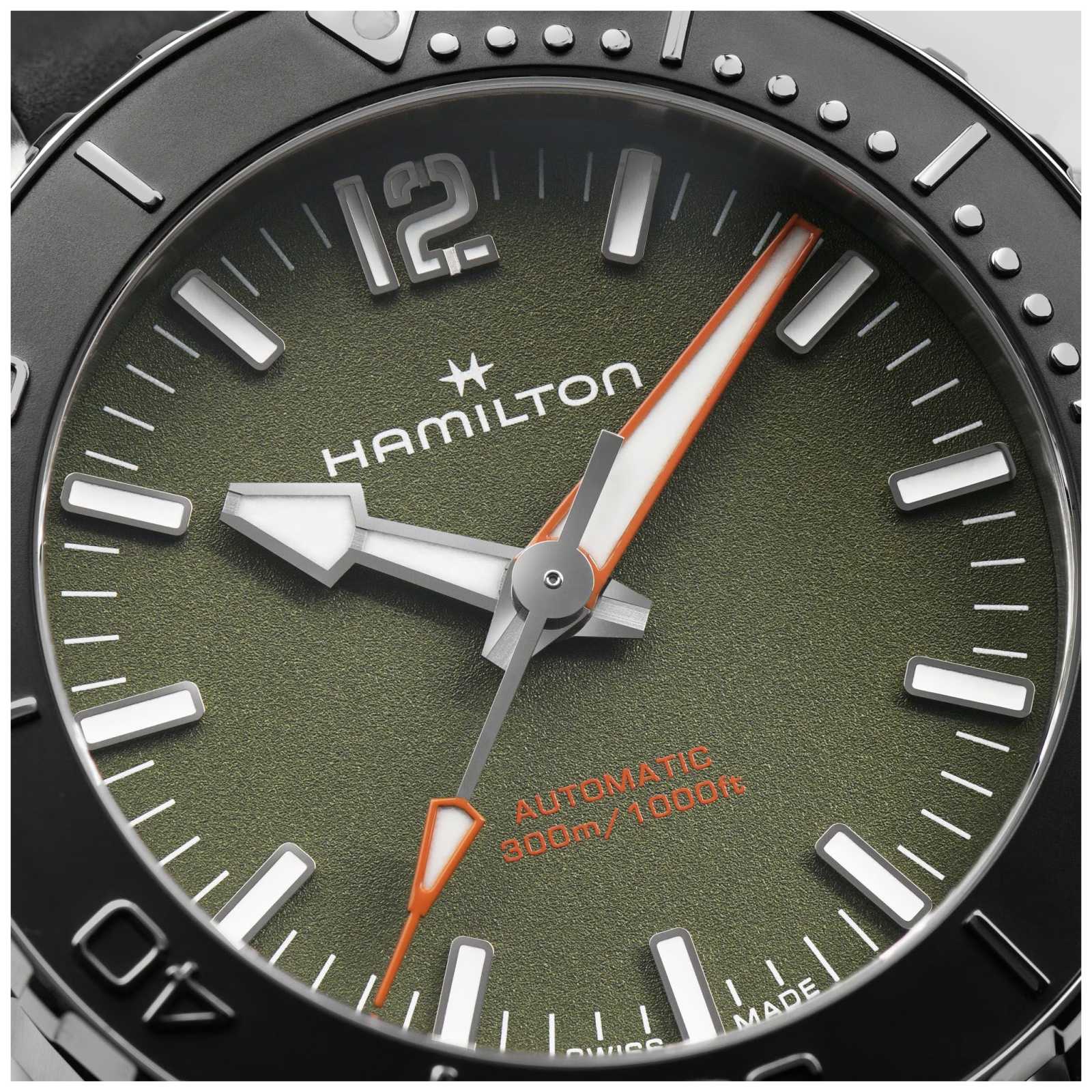 HAMILTON Khaki Navy Frogman Auto 41mm Silver Stainless Steel Black Rubber Strap H77455360 - 2