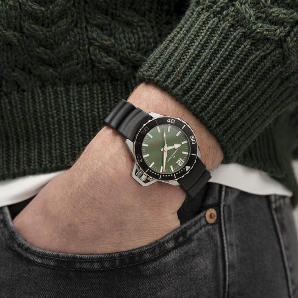 HAMILTON Khaki Navy Frogman Auto 41mm Silver Stainless Steel Black Rubber Strap H77455360 - 5
