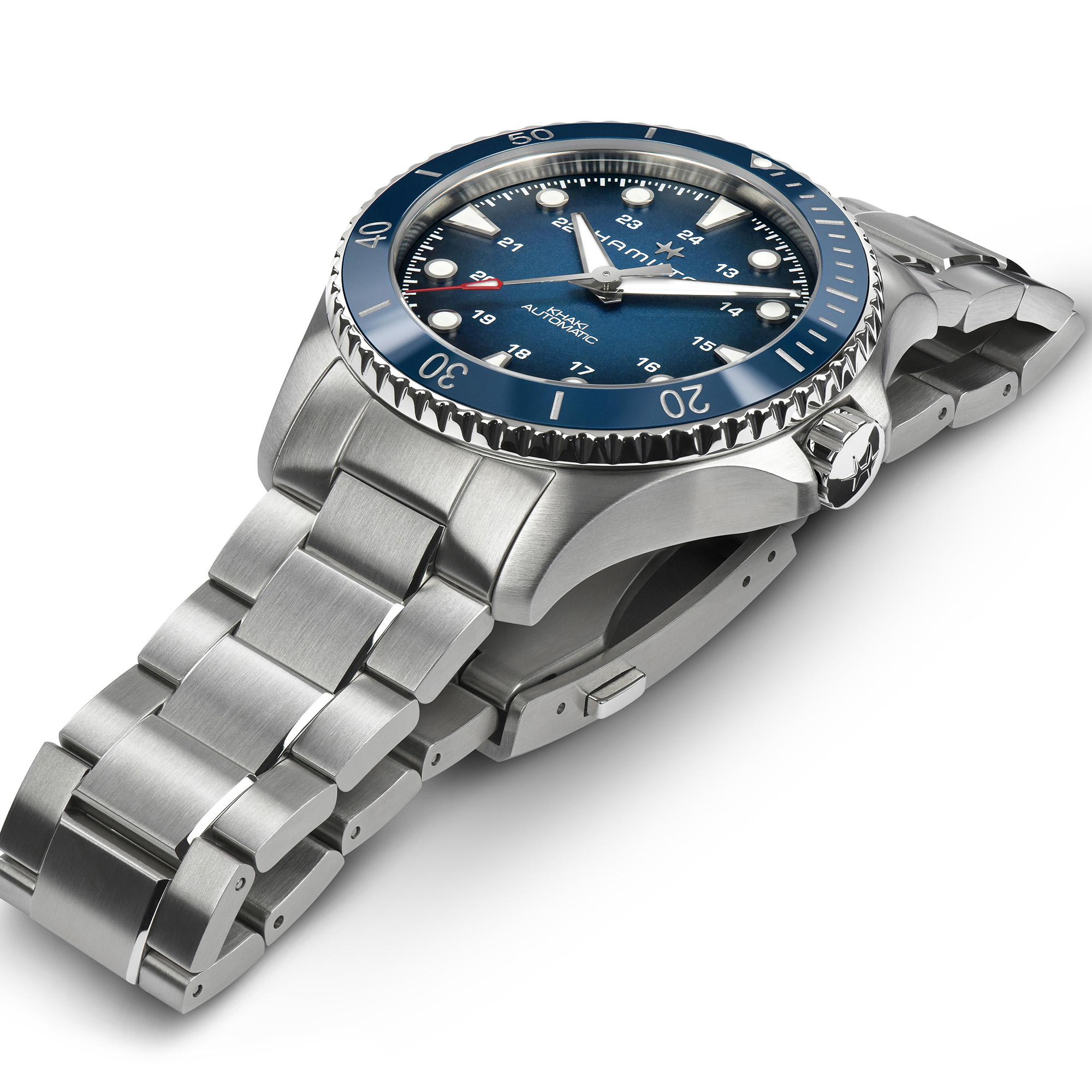HAMILTON Khaki Navy Scuba Auto Blue Dial 43mm Silver Stainless Steel Bracelet H82505140 - 3
