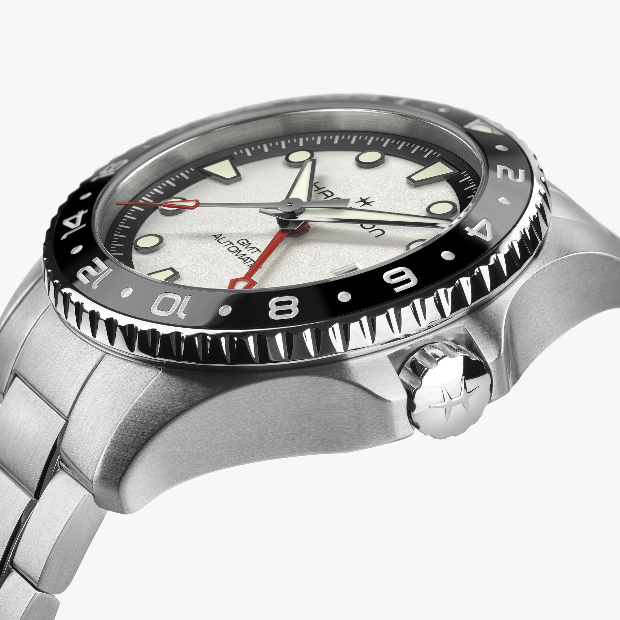 HAMILTON Khaki Navy Scuba Automatic GMT Beige Dial 43mm Silver Stainless Steel Bracelet H82555150 - 3