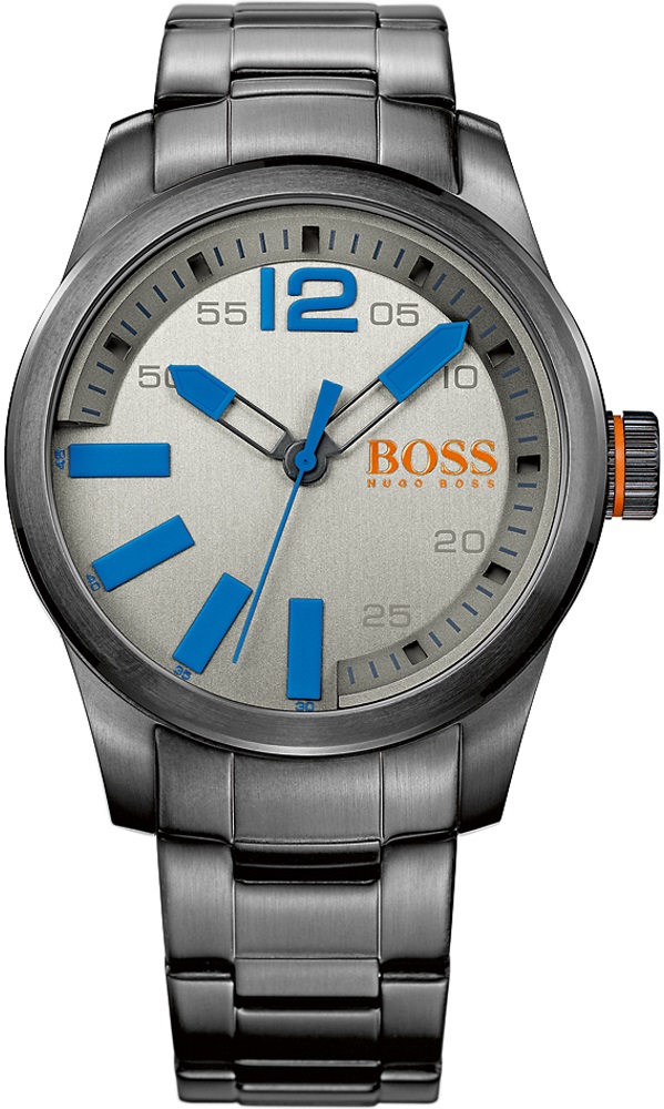 BOSS Orange Paris Three Hands 44mm Silver Stainless Steel 1513060 - 