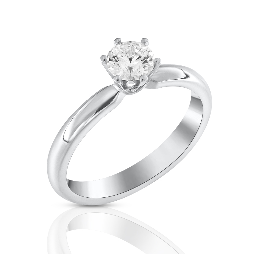 ΔΑΧΤΥΛΙΔΙ Μονόπετρο με Οικολογικό Διαμάντι Brilliant 18Κ Λευκό Χρυσό 20706-2 - 