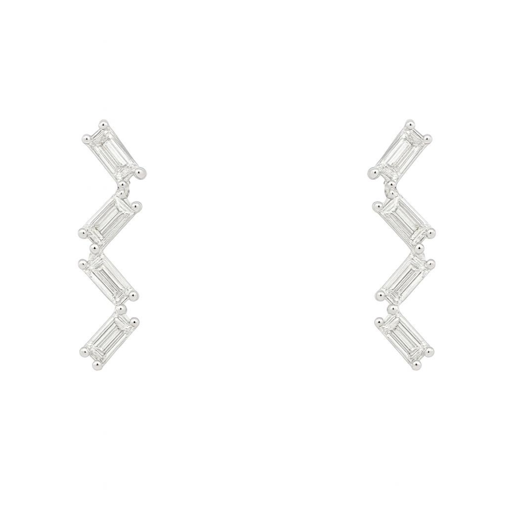 ΣΚΟΥΛΑΡΙΚΙΑ Πετράτα Κρεμαστά MetronGold Λευκό Χρυσό Κ18 με Ζαφείρια 24186W-2OR - 