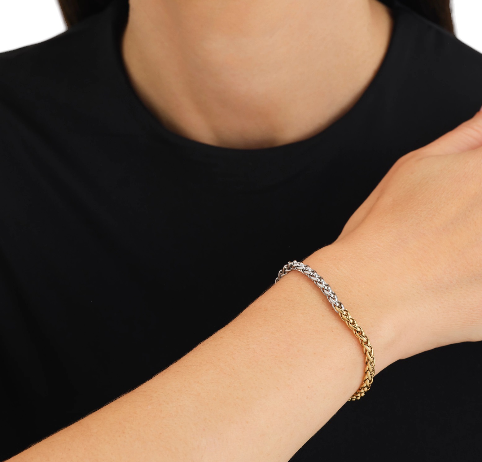 ROSEFIELD Duotone Herringbone Bracelet Stainless Steel JBDHG-J704 - 3