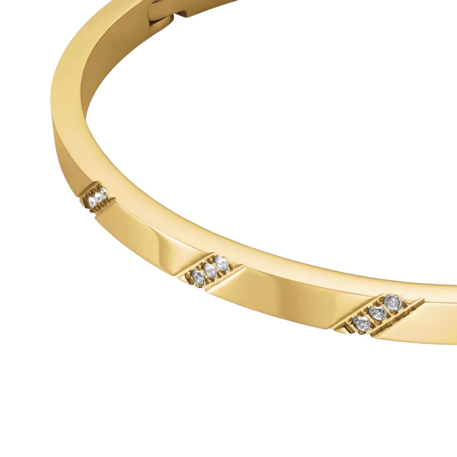 ROSEFIELD Lines Crystals Bangle Bracelet from Stainless Steel JBLCG-J1043 - 3