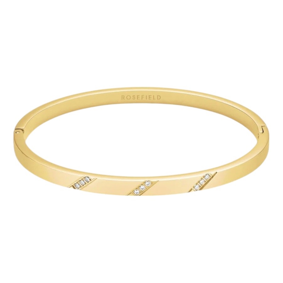 ROSEFIELD Lines Crystals Bangle Bracelet from Stainless Steel JBLCG-J1043 - 