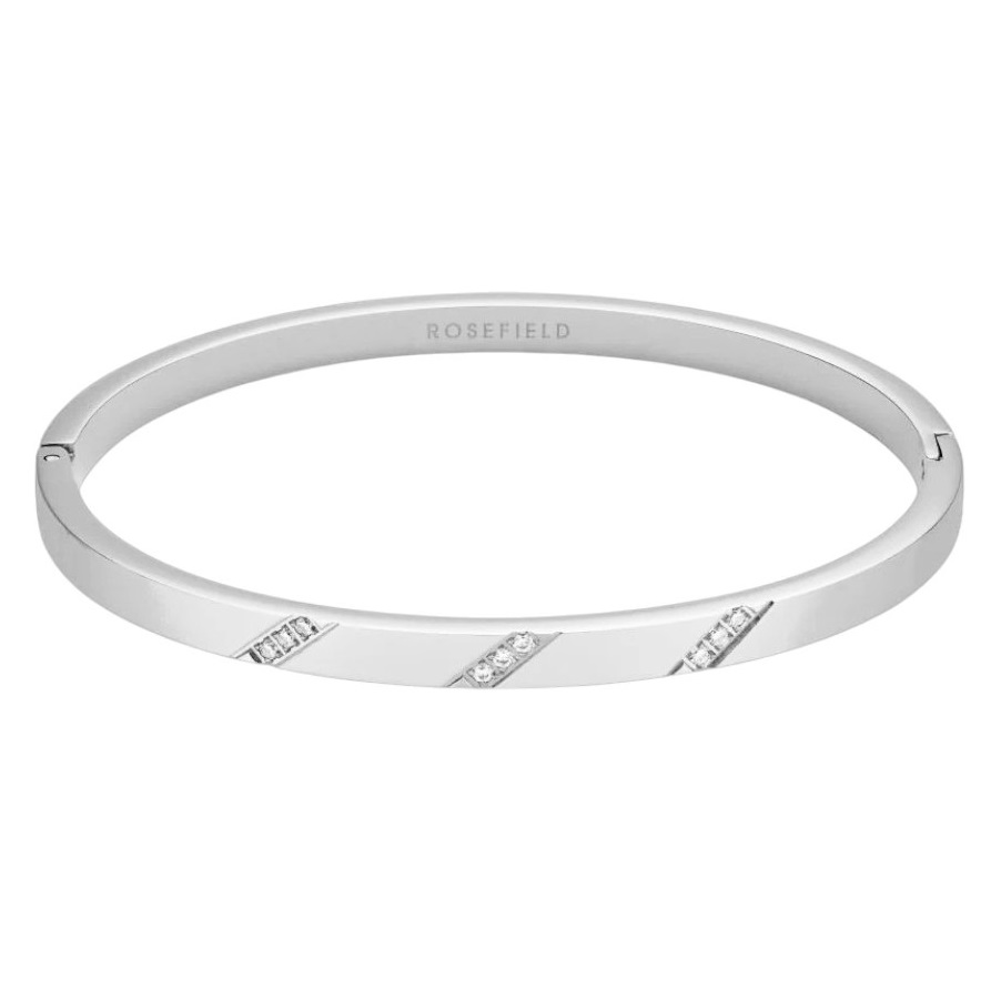 ROSEFIELD Lines Crystals with Bangle Bracelet Stainless Steel JBLCS-J1044 - 1