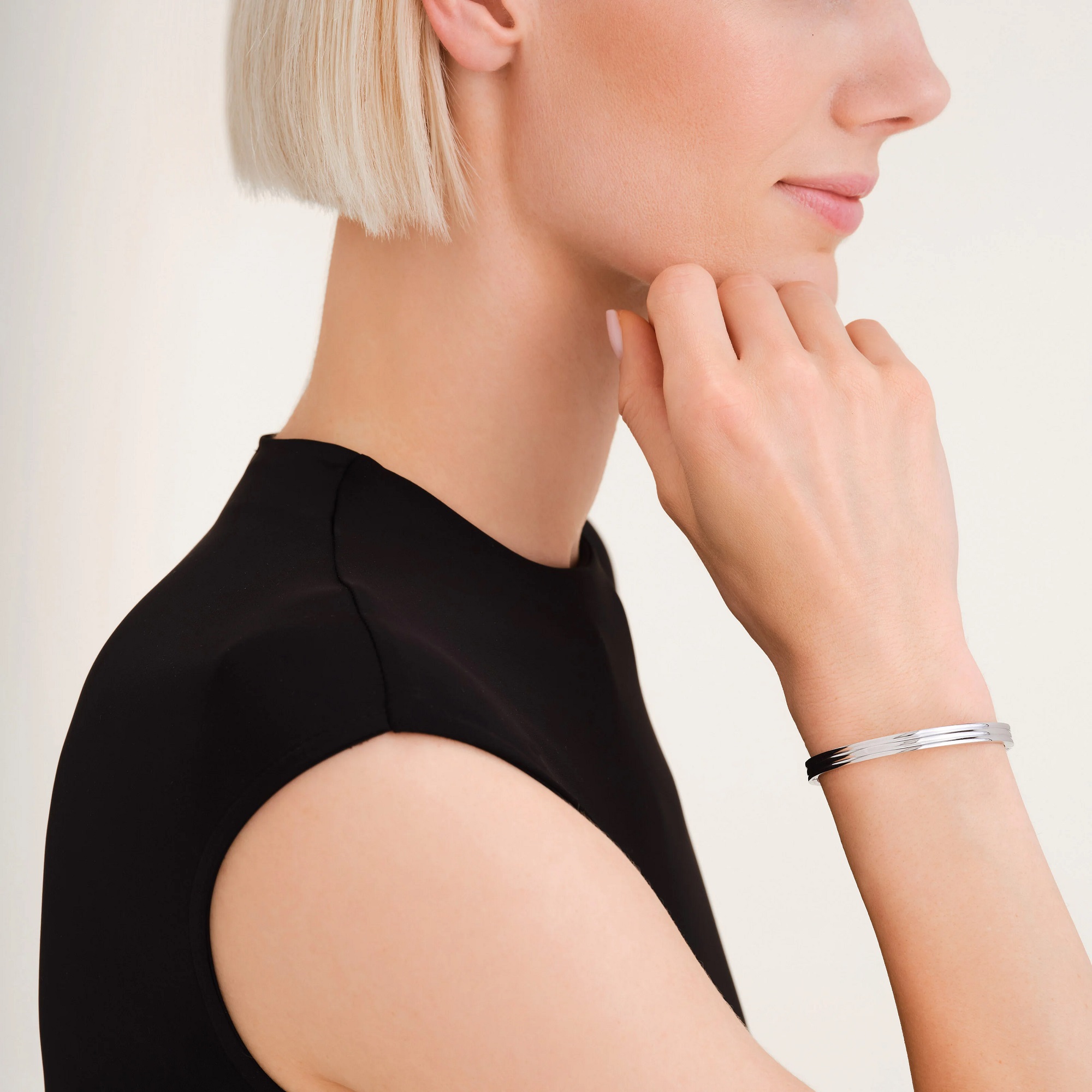 ROSEFIELD Striped Bangle Bracelet from Stainless Steel JBSBS-J1042 - 3