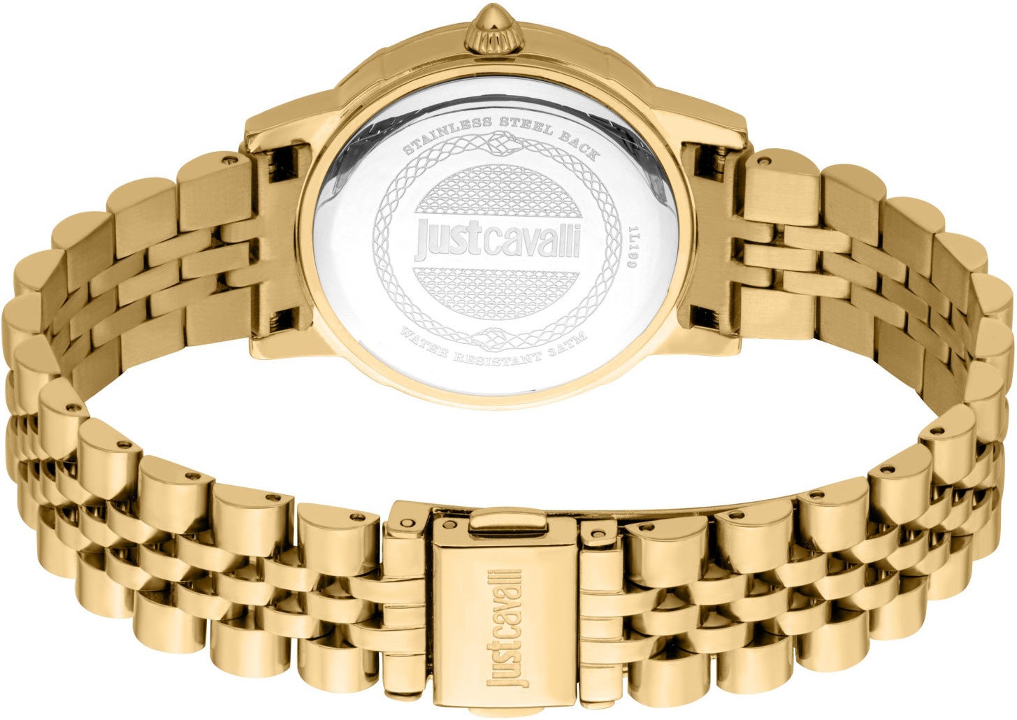 JUST CAVALLI Glam Silver Dial 32mm Gold Stainless Steel Bracelet JC1L199M0025 - 3
