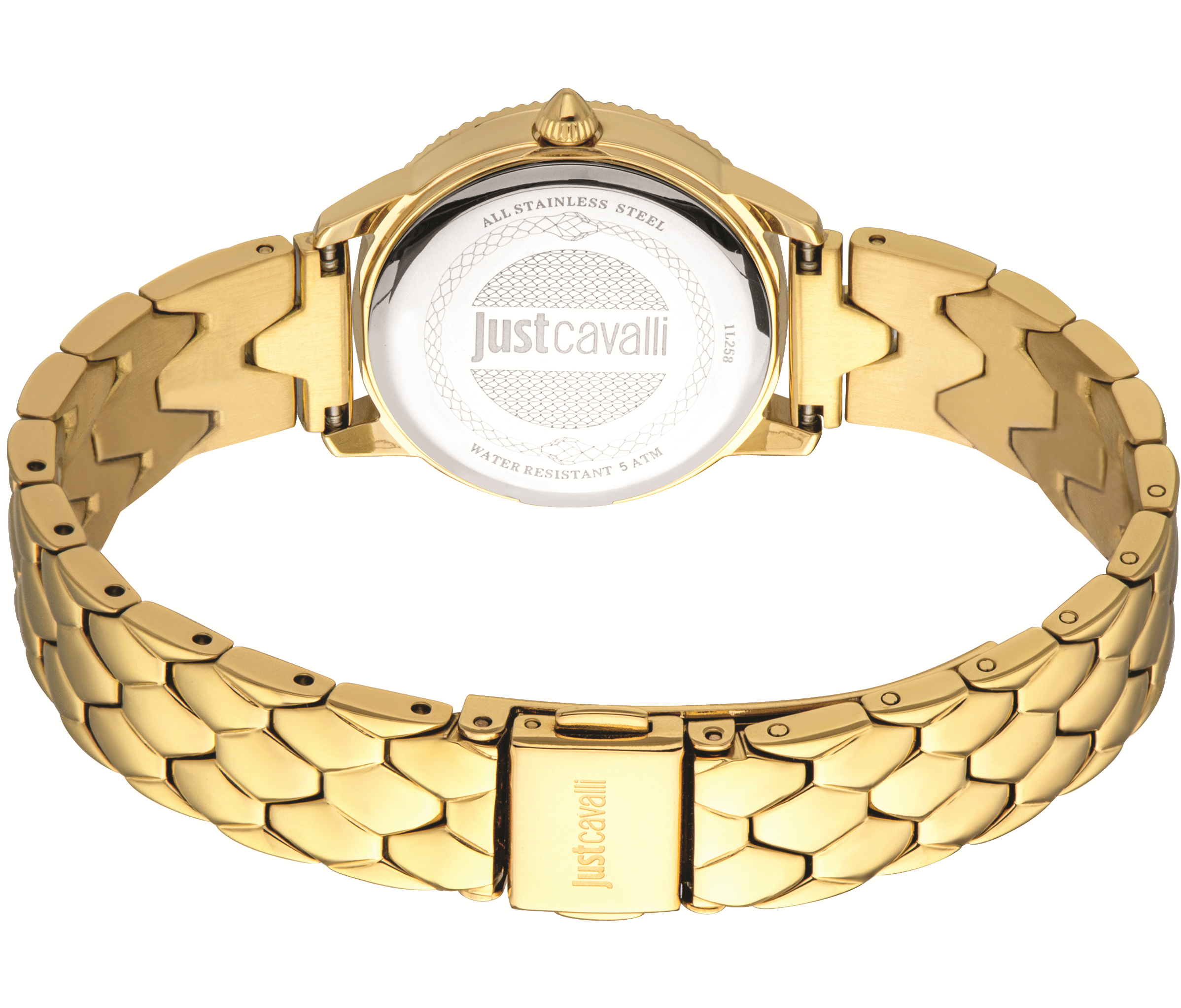 JUST CAVALLI Cuore Set Green Dial 28mm Gold Stainless Steel Bracelet Gift Set JC1L258M0065 - 3