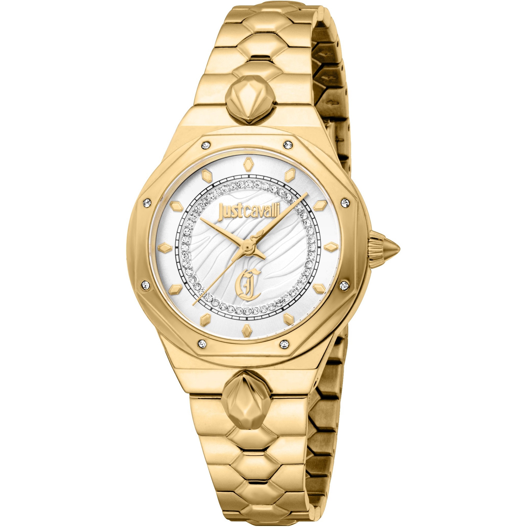 JUST CAVALLI Glam White Dial 32mm Gold Stainless Steel Bracelet JC1L277M0025 - 