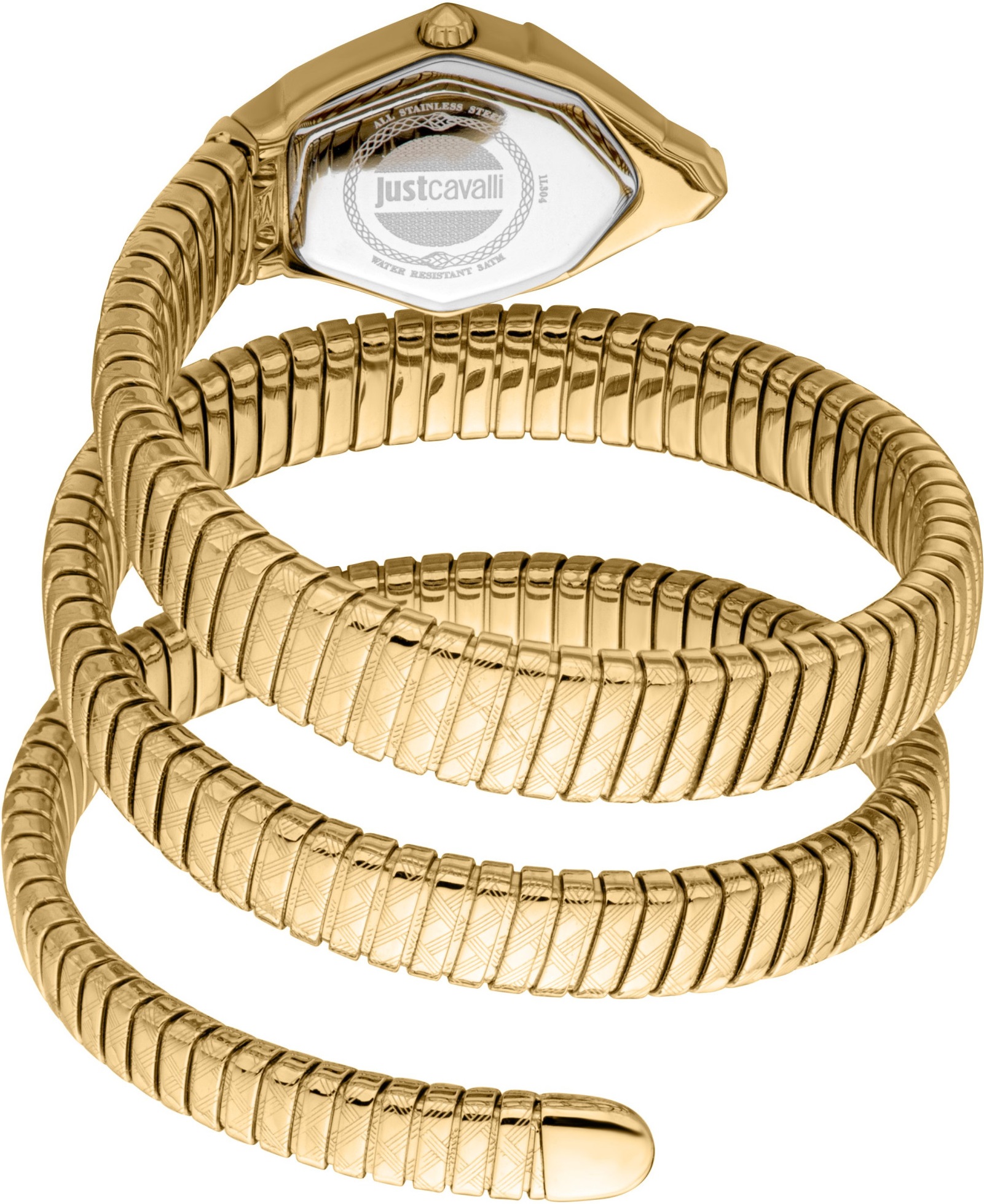 JUST CAVALLI Signature Snake Red Dial 23mm Gold Stainless Steel Bracelet JC1L304M0035 - 3