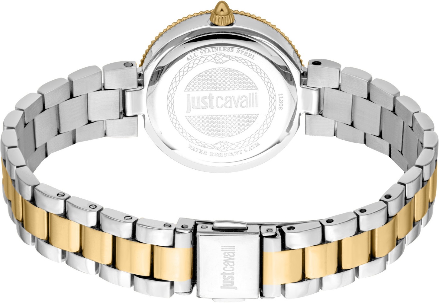 JUST CAVALLI Glam Green Dial 30mm Two Tone Gold Stainless Steel Bracelet JC1L308M0095 - 3